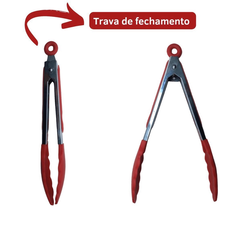 Kit Utensílios Cozinha 12 Peças Silicone Antiaderente (vermelho)