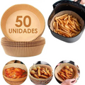 Forro De Papel Antiaderente Para Airfryer 50 Unidades