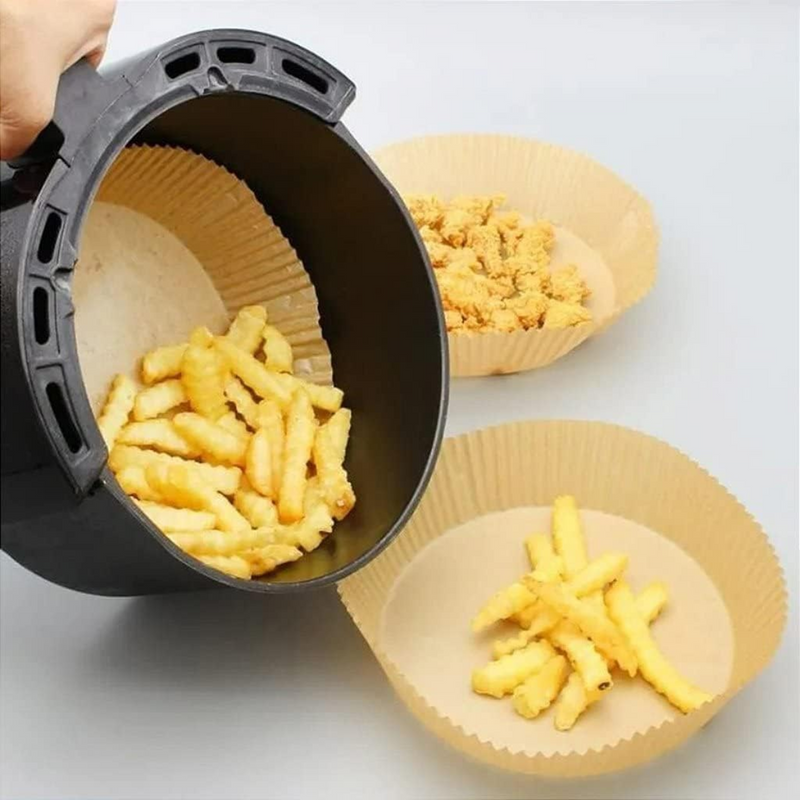 Forro De Papel Antiaderente Para Airfryer 50 Unidades