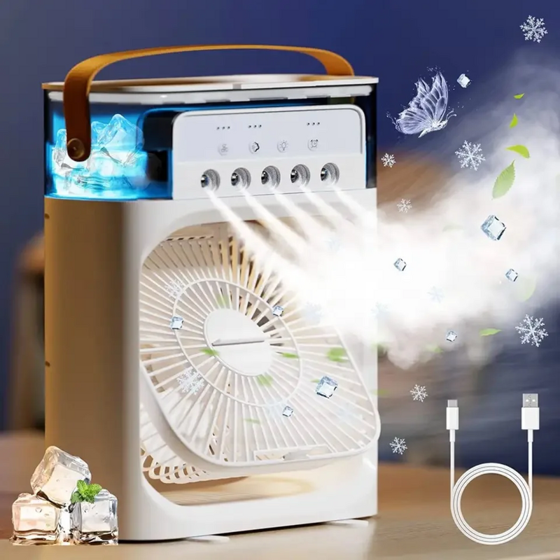 Ventilador Portátil De Mesa Mini Ar Condicionado Umidificado