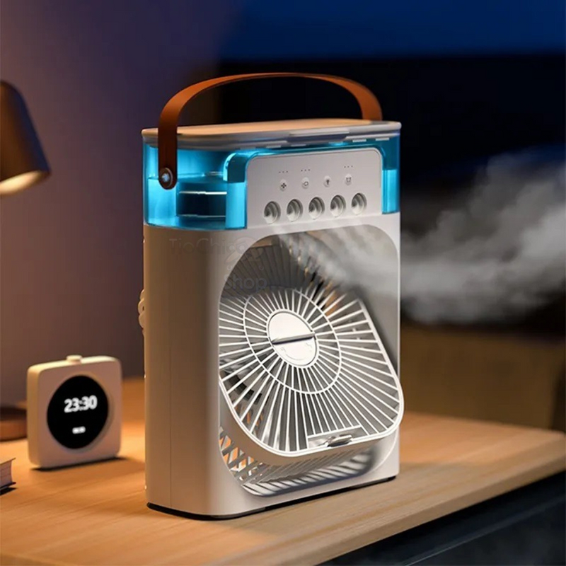 Ventilador Portátil De Mesa Mini Ar Condicionado Umidificado