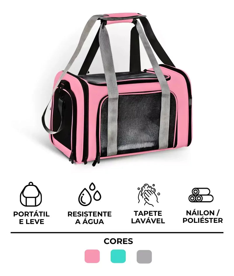 Bolsa De Viagem Para Transporte Pet (Rosa)