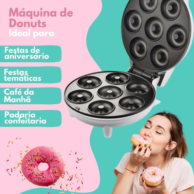 Máquina De Donuts - Faz 7 Rosquinhas - 110v (Verde)