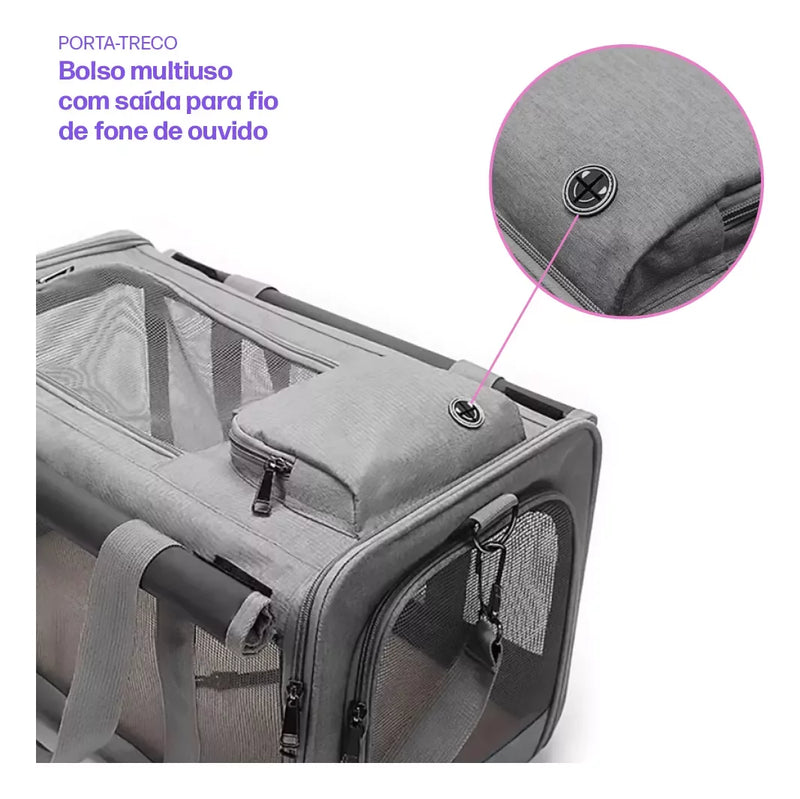 Bolsa De Viagem Para Transporte Pet (Preta)