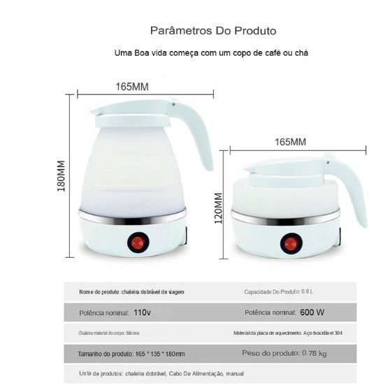 Chaleira Elétrica Dobrável Bivolt