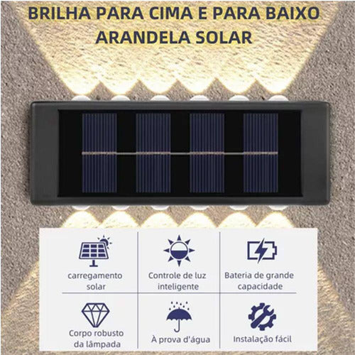 Arandela Solar 10 Leds A Prova Dágua