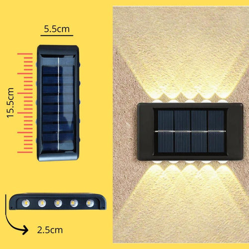 Arandela Solar 10 Leds A Prova Dágua