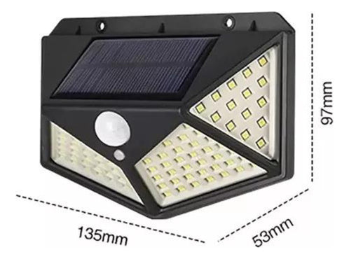 Luminária Parede Solar 90 Leds