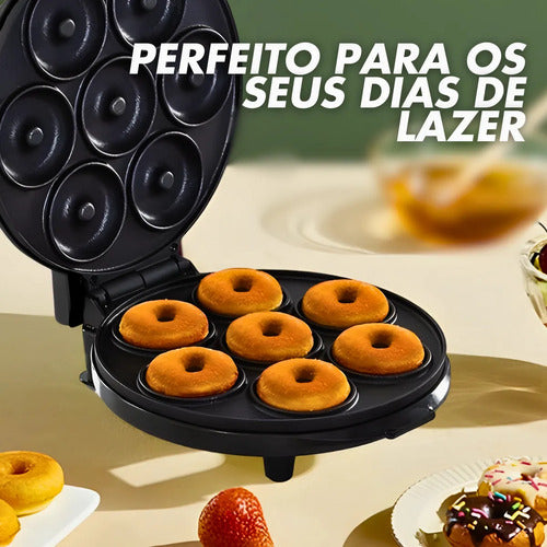 Máquina De Donuts - Faz 7 Rosquinhas - 110v (Preto)