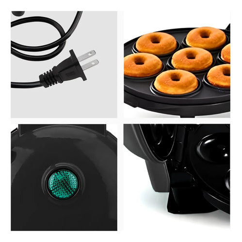 Máquina De Donuts - Faz 7 Rosquinhas - 110v (Preto)